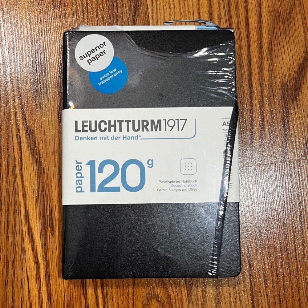 ❤️NWT Leuchtturm1917 A5 Medium Notebook 120g Paper Dotted Black 203 Pages